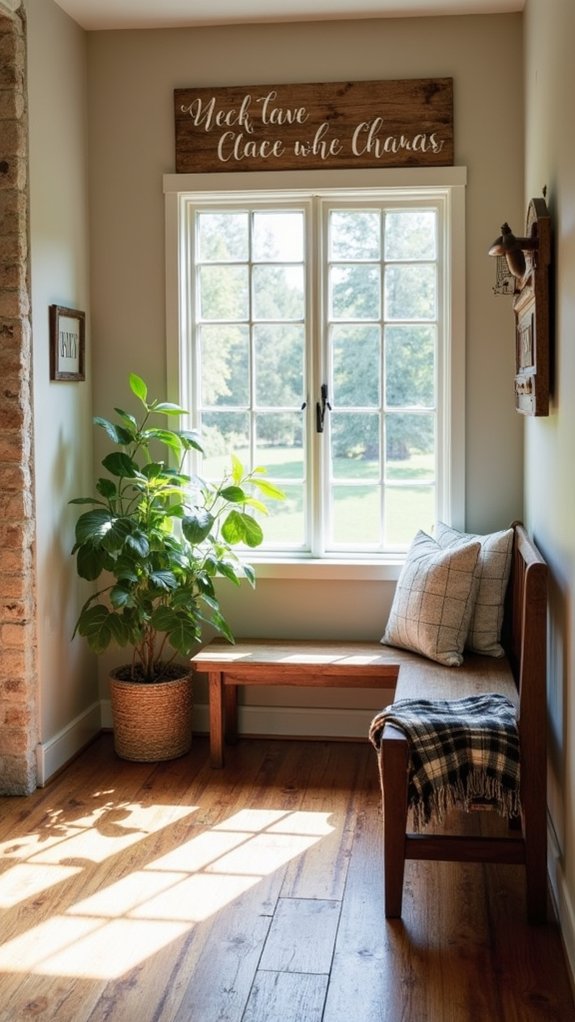 charming rustic entryway signage