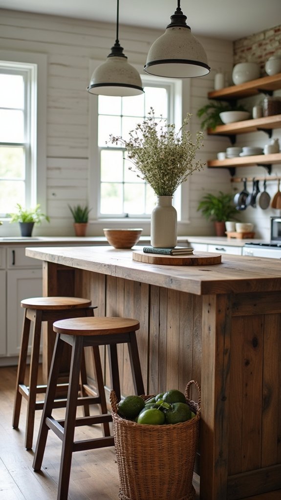 charming rustic kitchen centerpiece