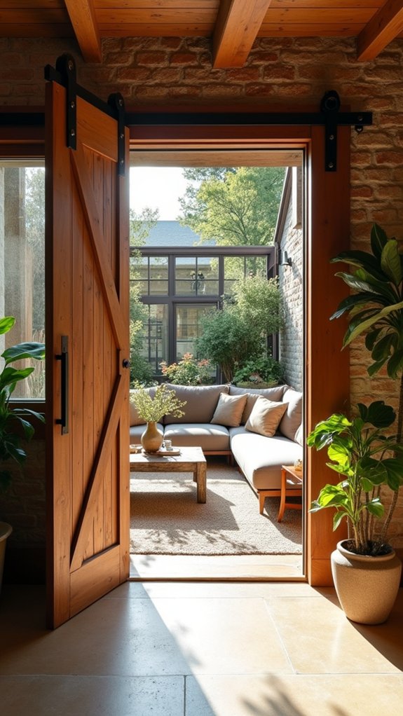 charming rustic sliding doors