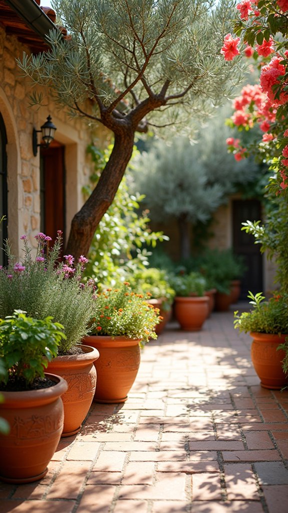 charming terracotta outdoor planters