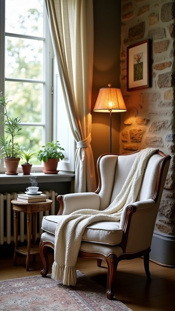 cozy armchair with ambiance