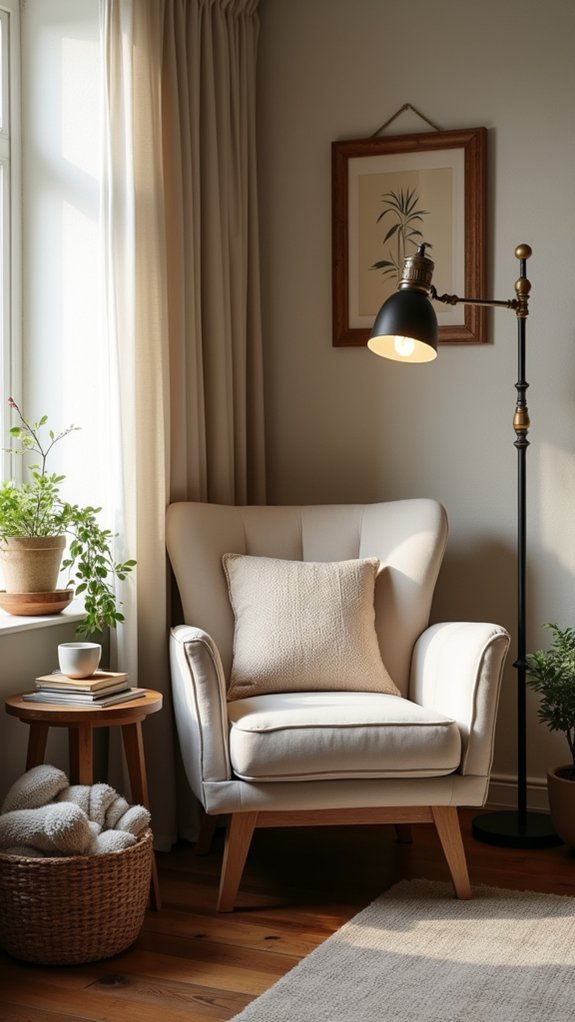 cozy chair warm ambiance