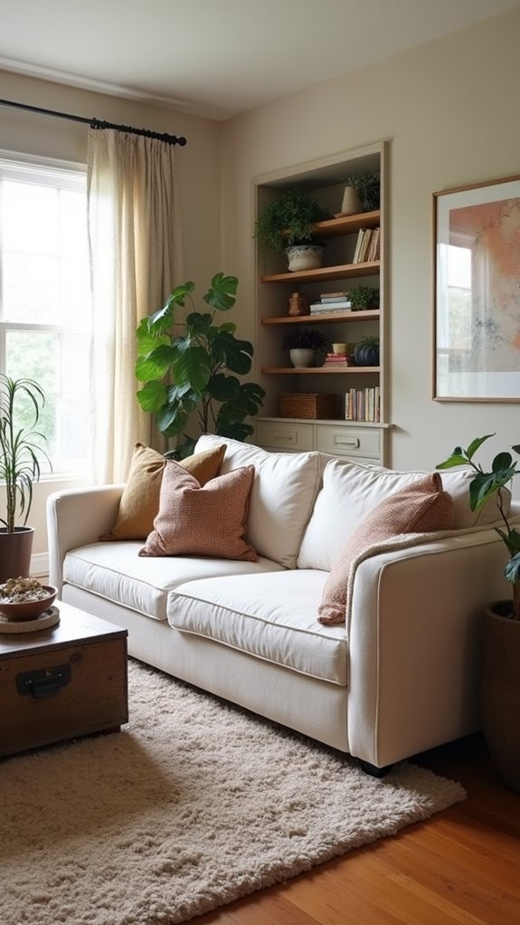 cozy conversational family layout