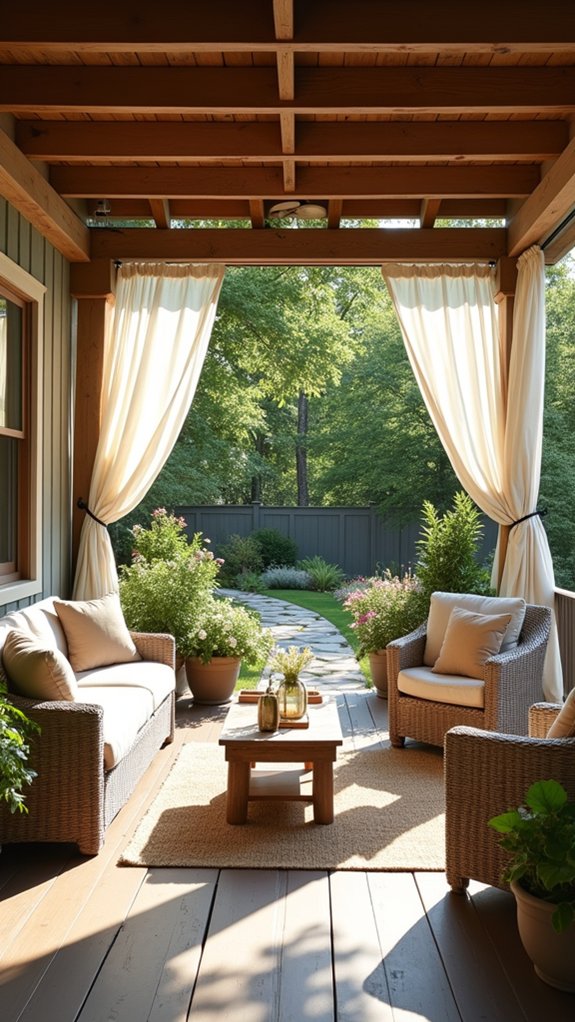 cozy covered patio retreat
