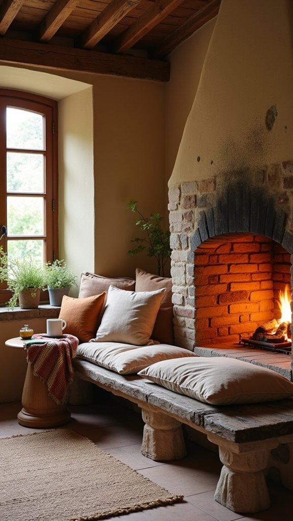 cozy fireplace nook oasis