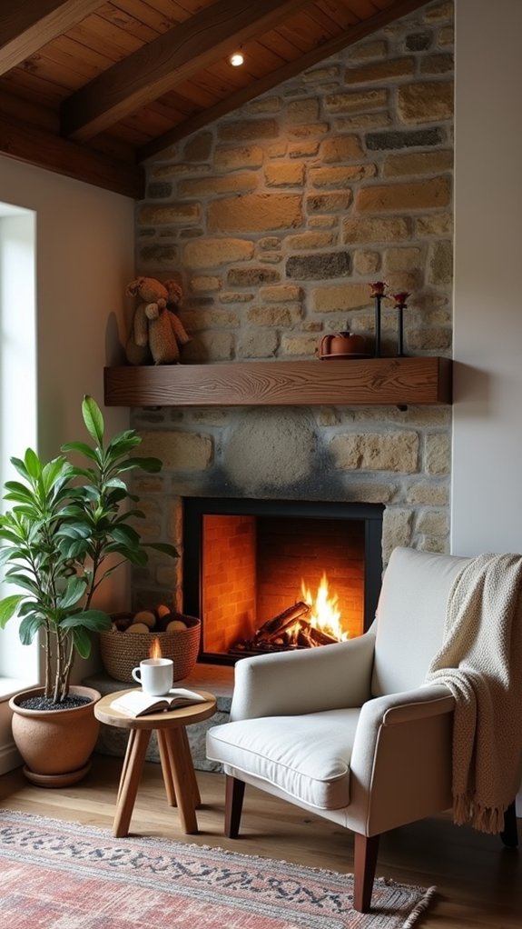 cozy fireplace nook retreat