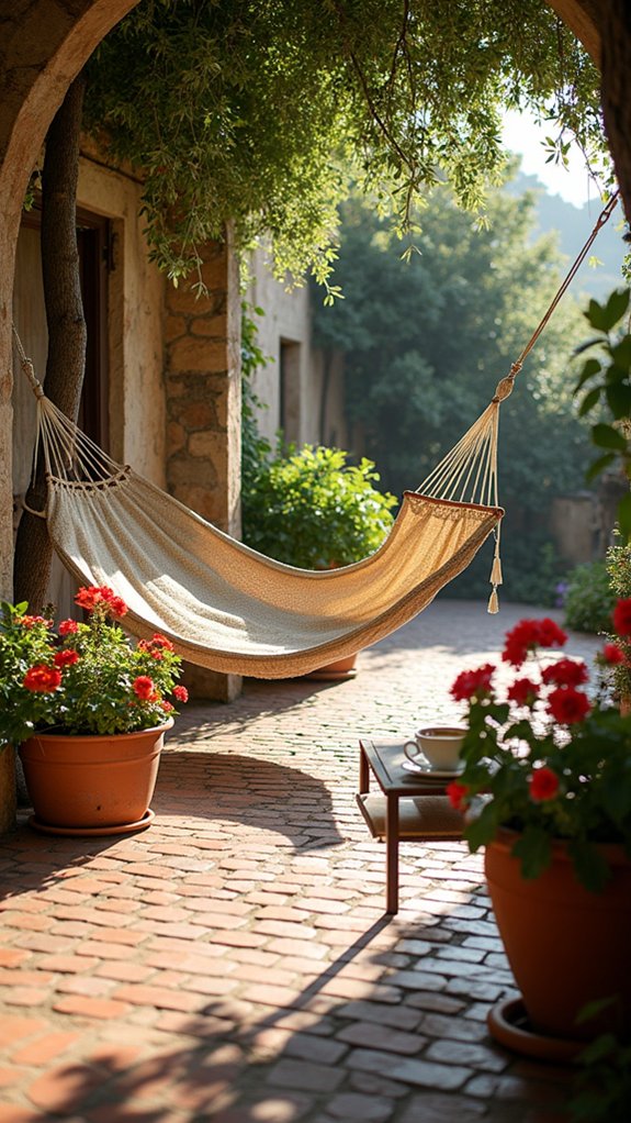 cozy hammock patio retreat