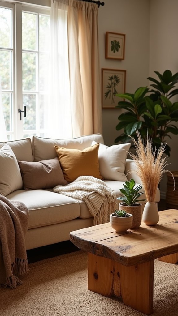 cozy natural textile ambiance