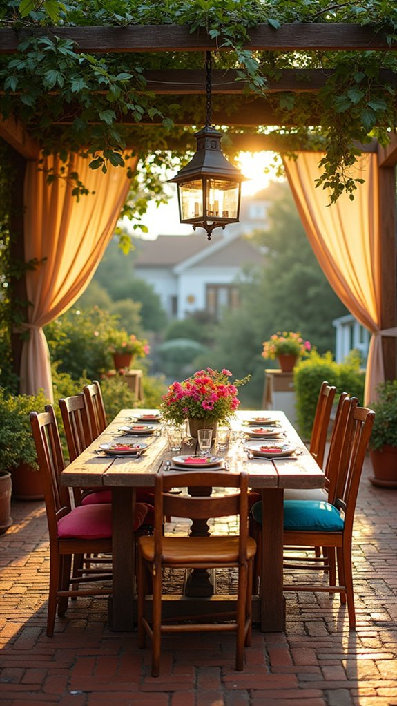 cozy outdoor dining retreat