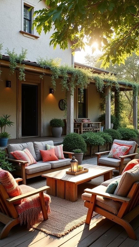 cozy outdoor relaxation area