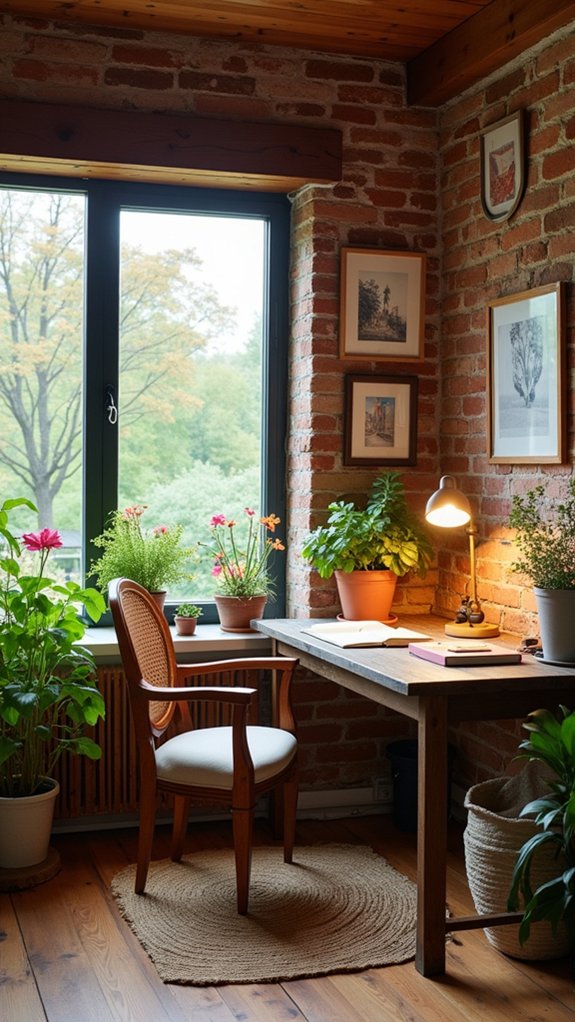 cozy rustic home office