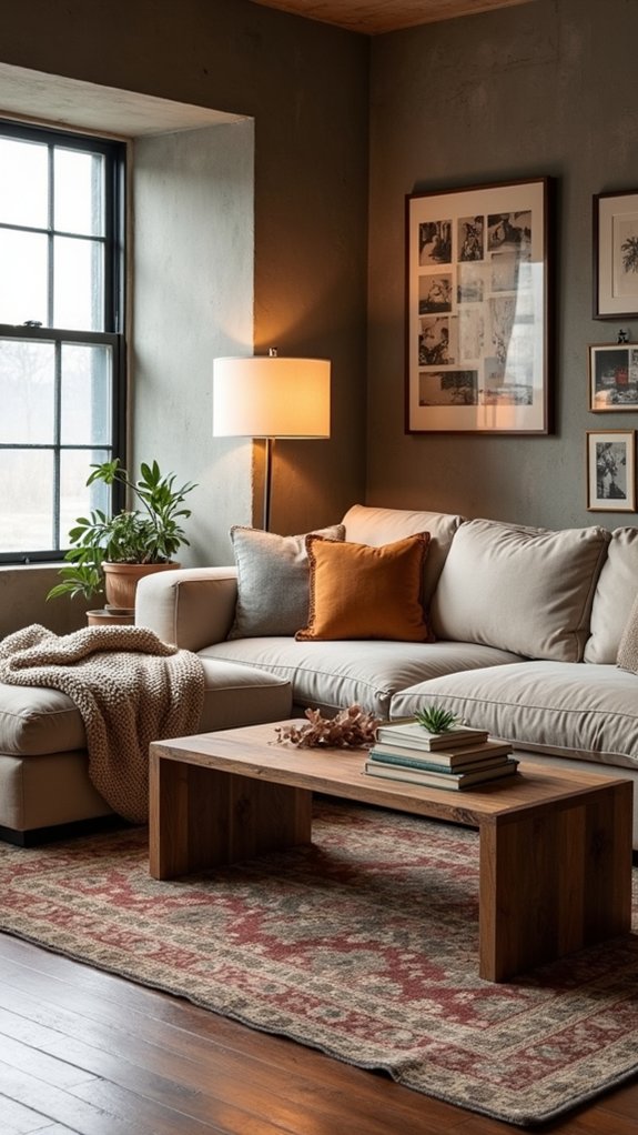 cozy stylish basement retreat