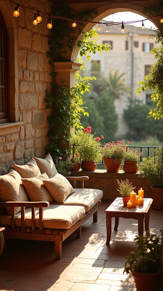 cozy terrace ambient lighting