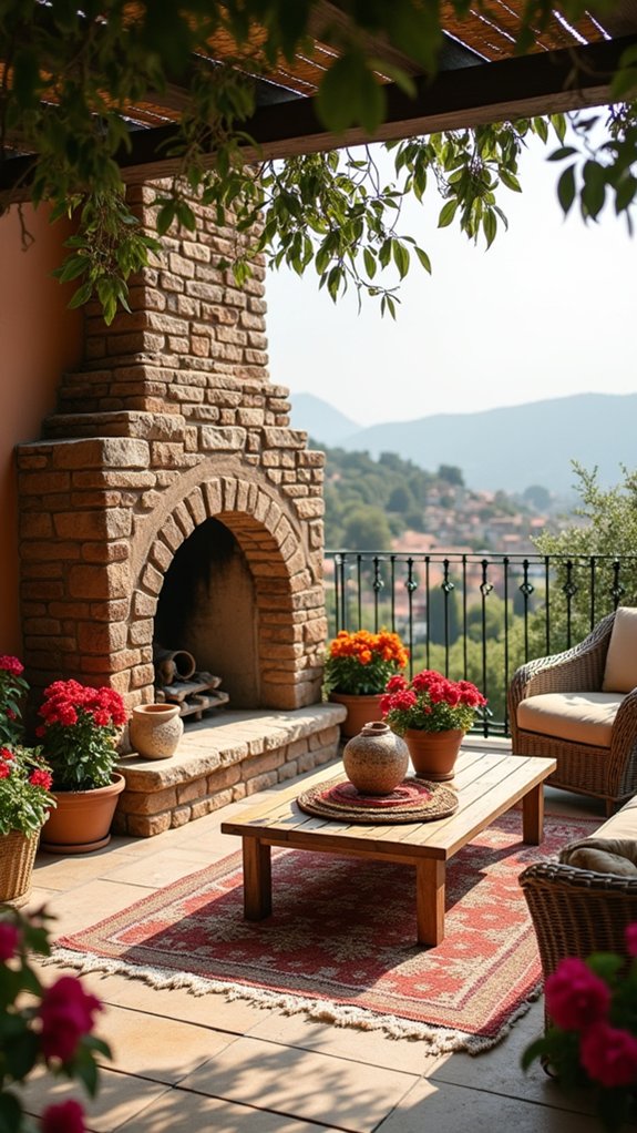 cozy terrace fireplace gatherings