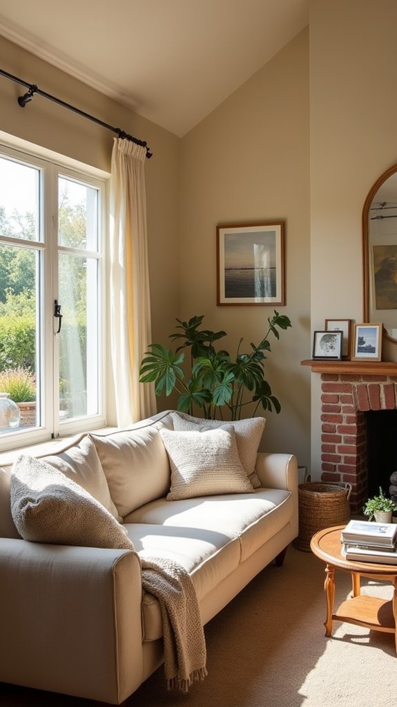 cozy warm beige ambiance