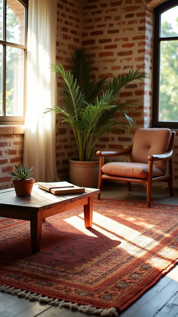 cozy warm terracotta rugs