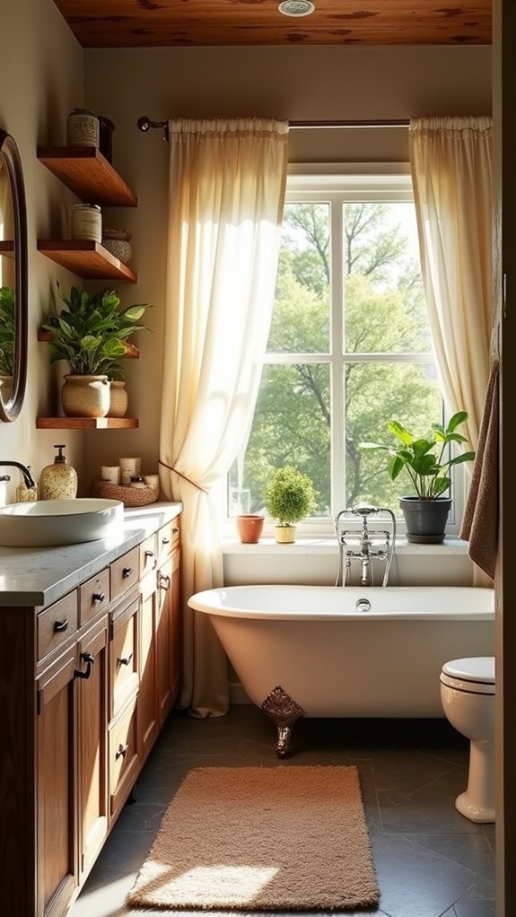 custom built in bathroom features