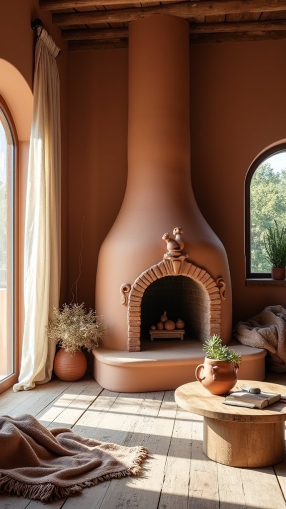 earthy decorative chimney warmth