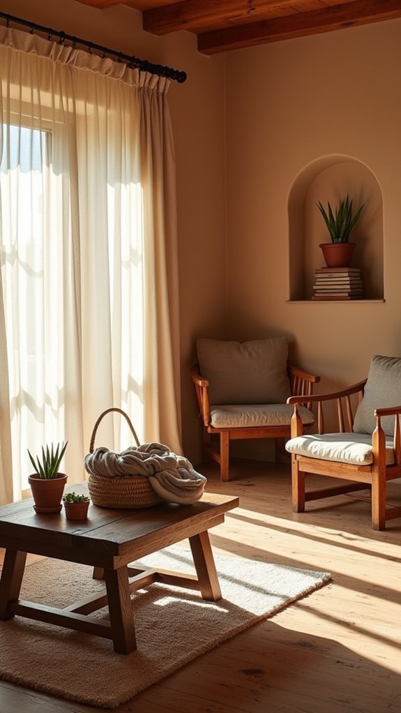 earthy tones create serenity