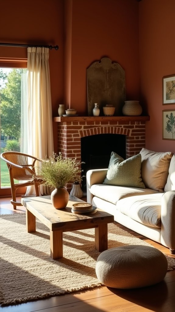 earthy tones create serenity