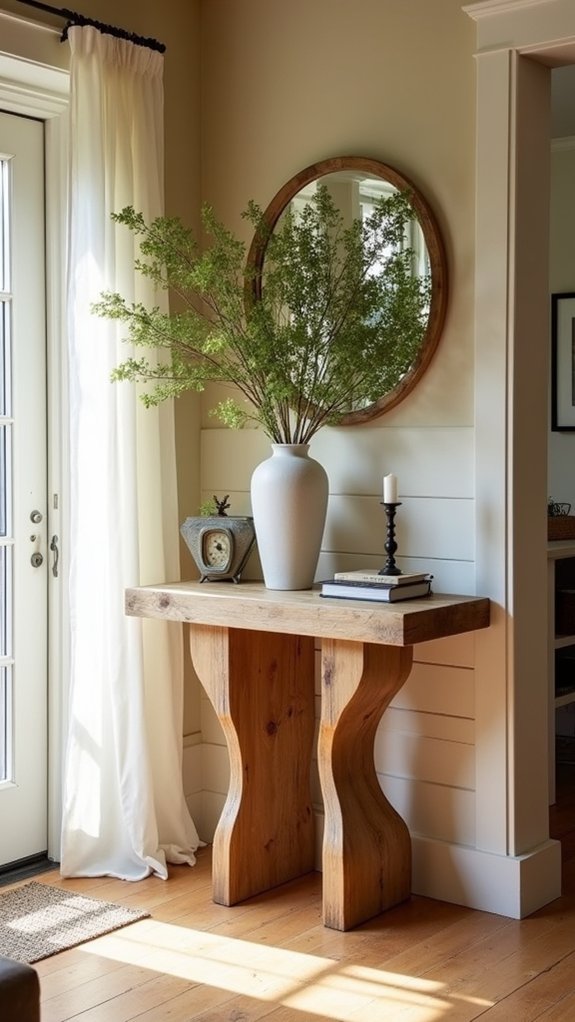 elegant farmhouse entryway tables