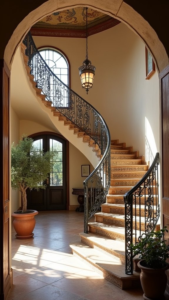 elegant grand staircase railings