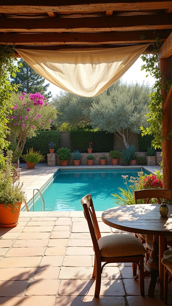 elegant pergolas create shade