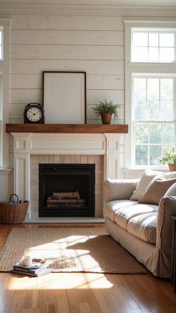 elegant shiplap fireplace design
