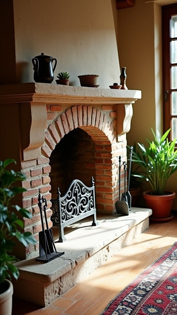 elegant wrought iron accents