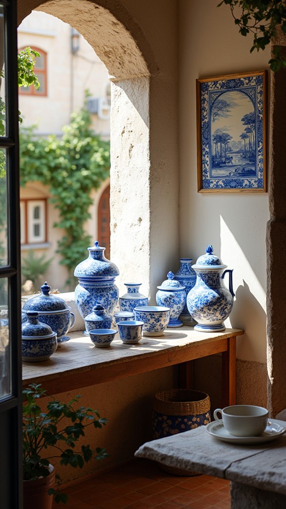 enchanting blue and white pottery