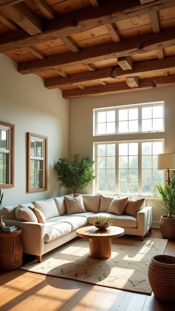 exposed beams enhance aesthetics