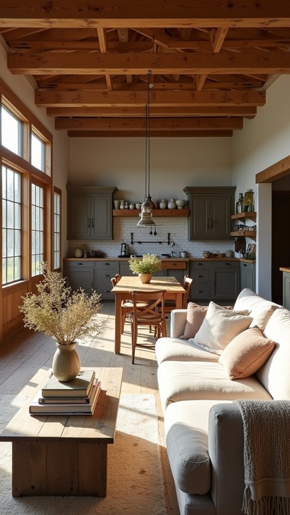 exposed beams high ceilings