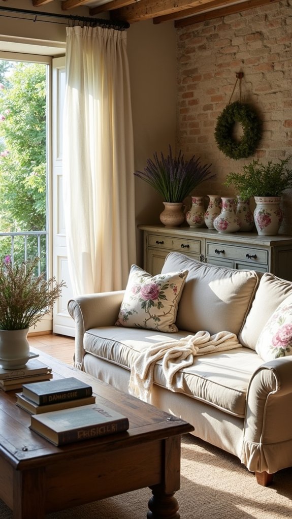 floral patterns create warmth