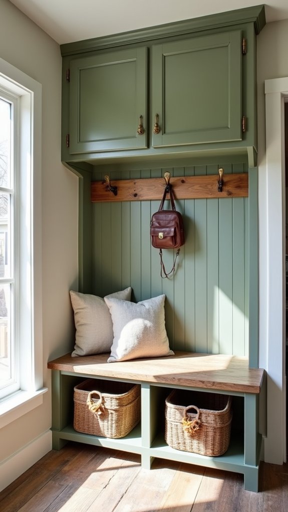 functional storage for mudroom