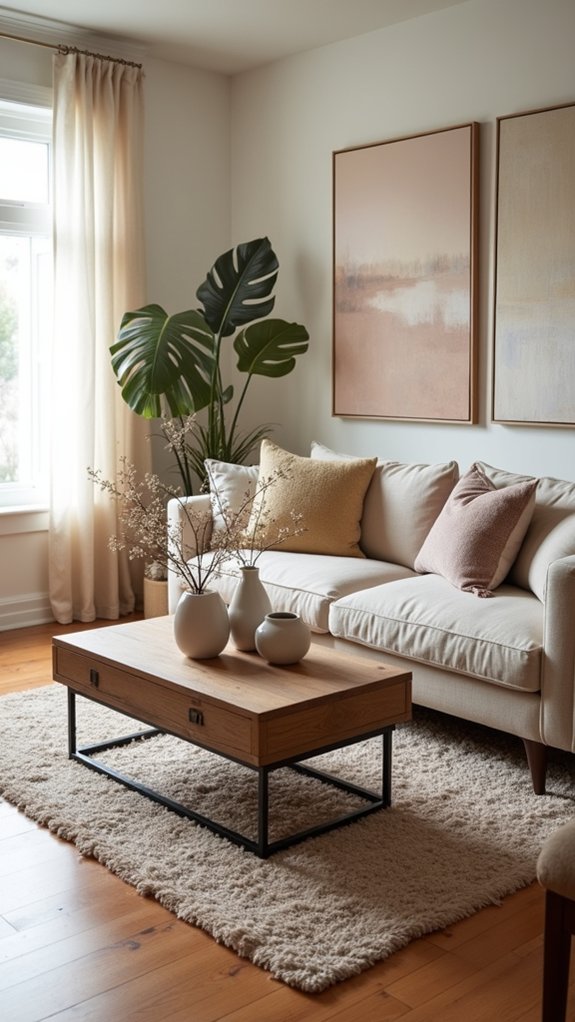 harmonious balance of materials