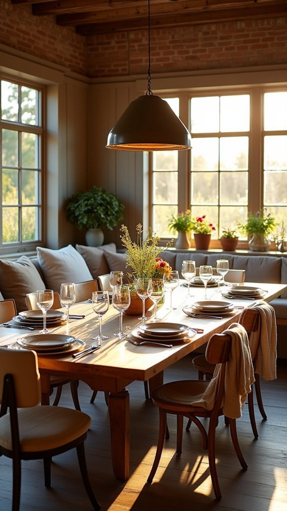inviting farmhouse dining area