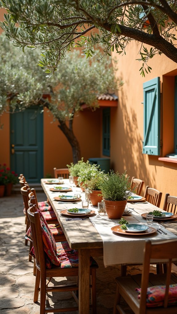 inviting outdoor dining atmosphere