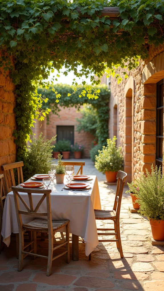 inviting outdoor dining experience