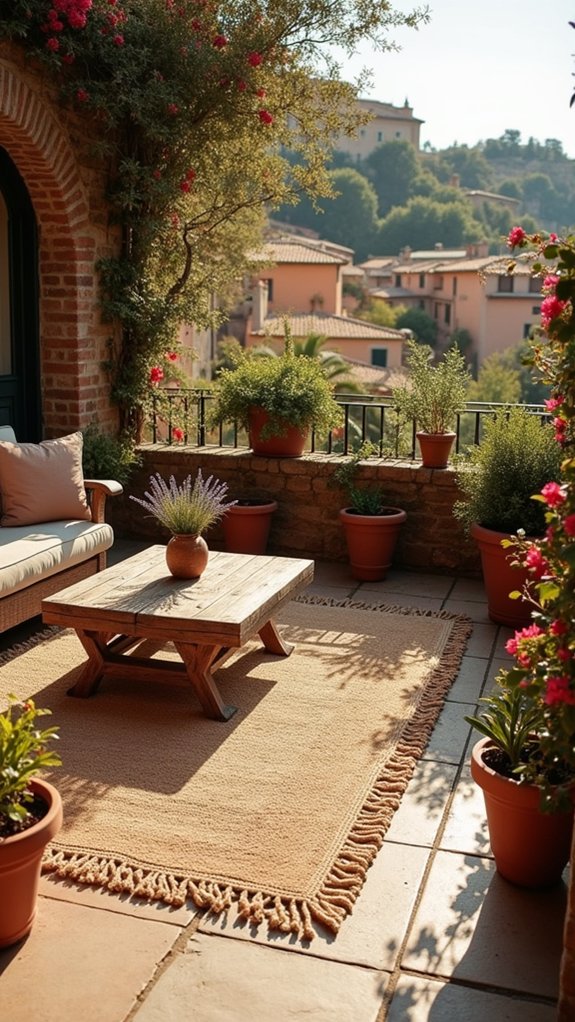 inviting outdoor rug decor