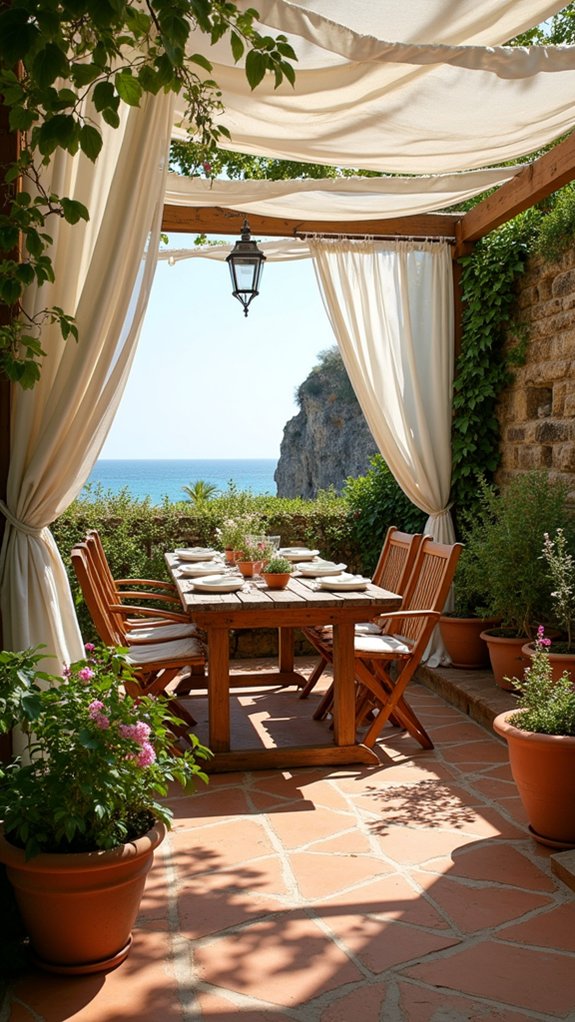 inviting outdoor shade oasis