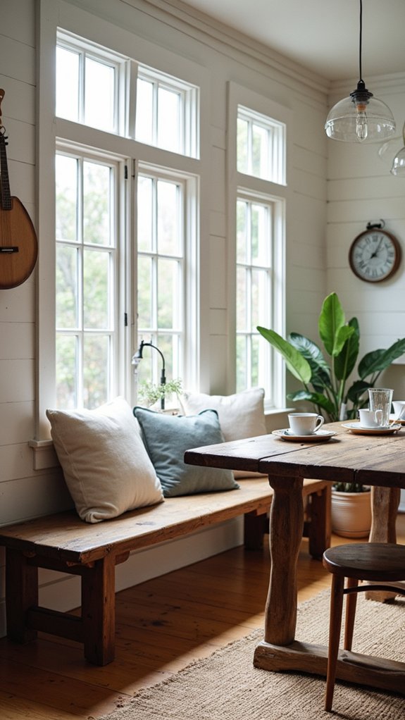 inviting rustic dining atmosphere