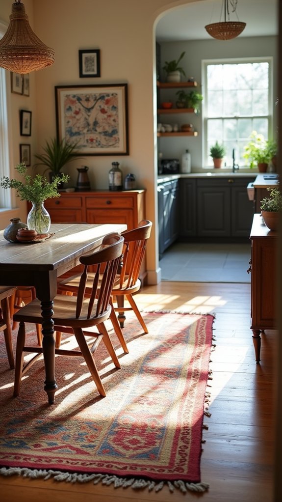 layered rugs enhance comfort