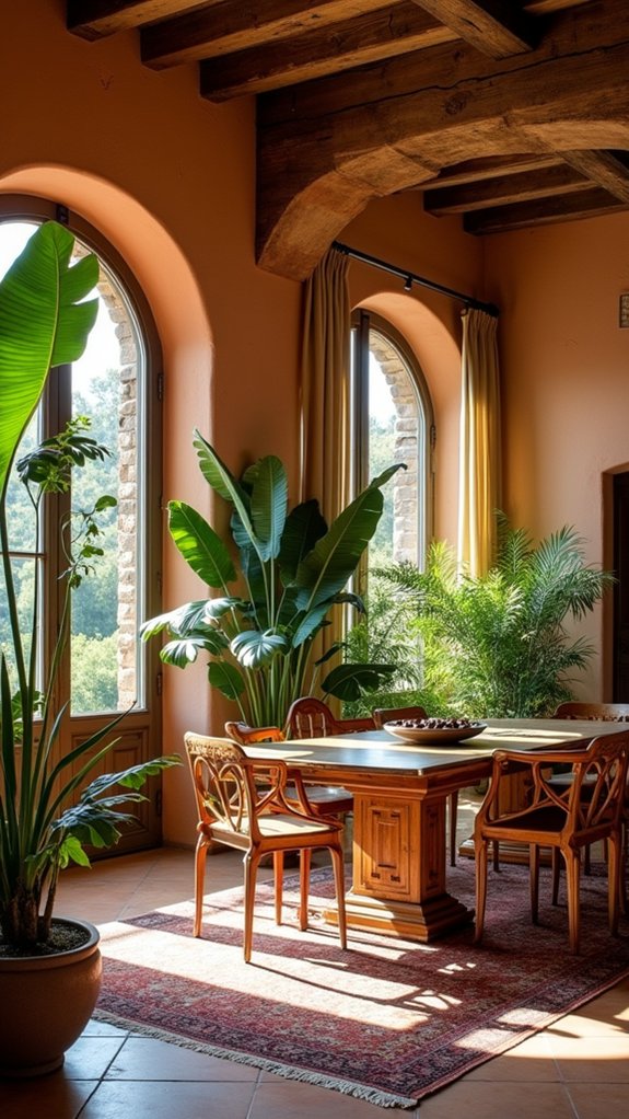 lush plants enhance tranquility