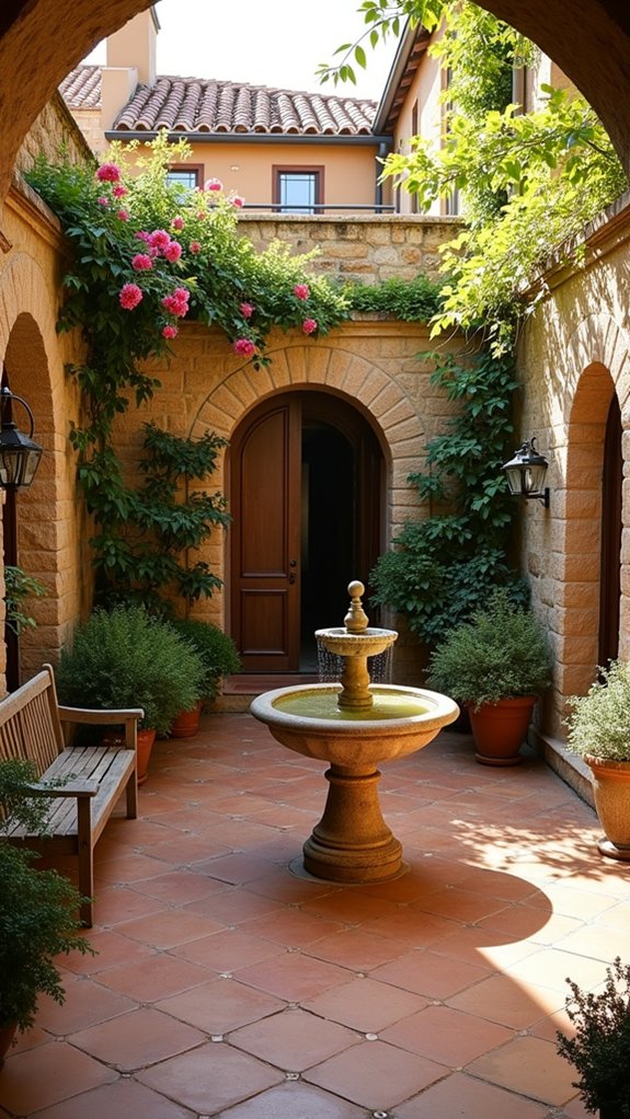 mediterranean courtyard relaxation oasis