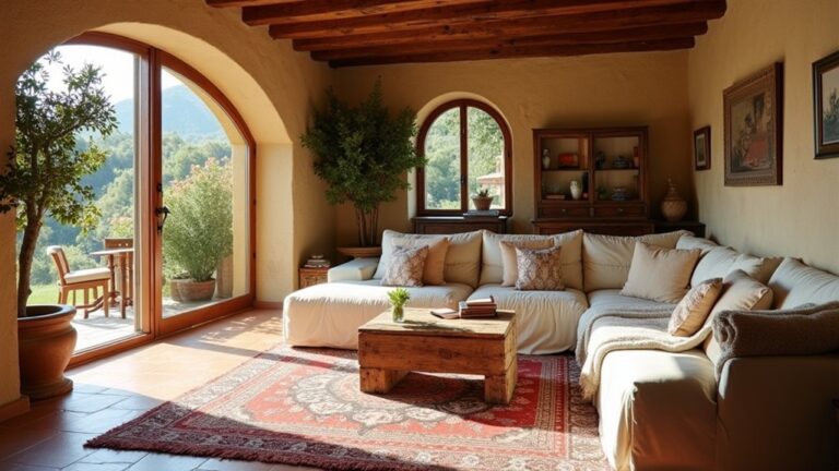 mediterranean cozy family room