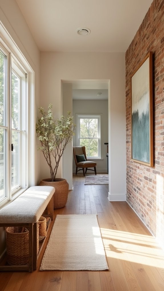 minimalist artistic hallway design