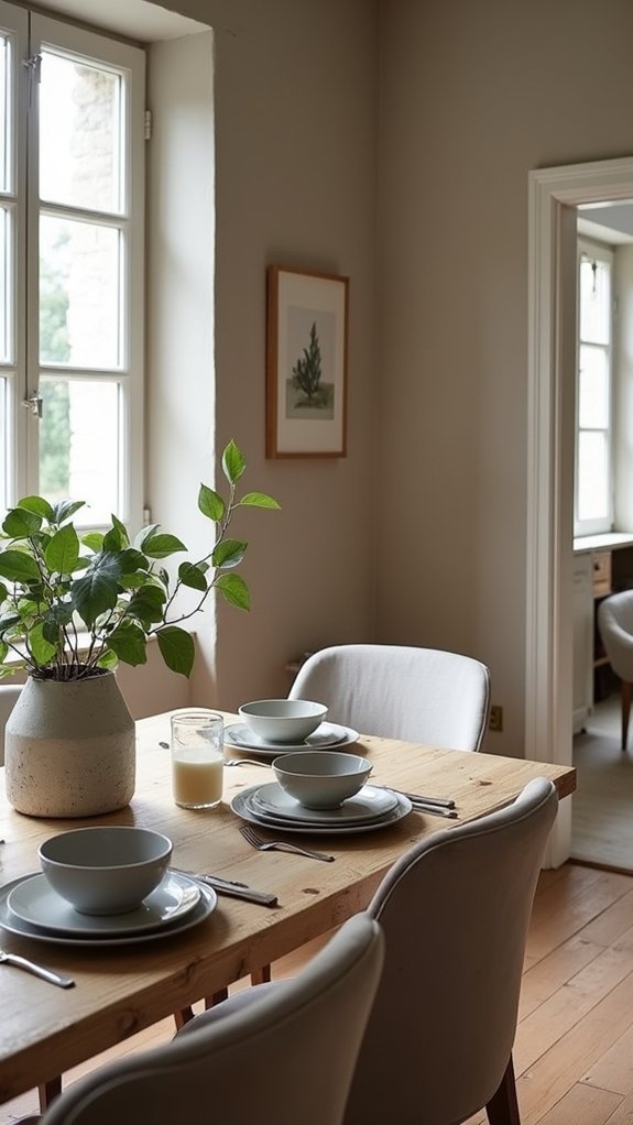 monochromatic elegance in dining