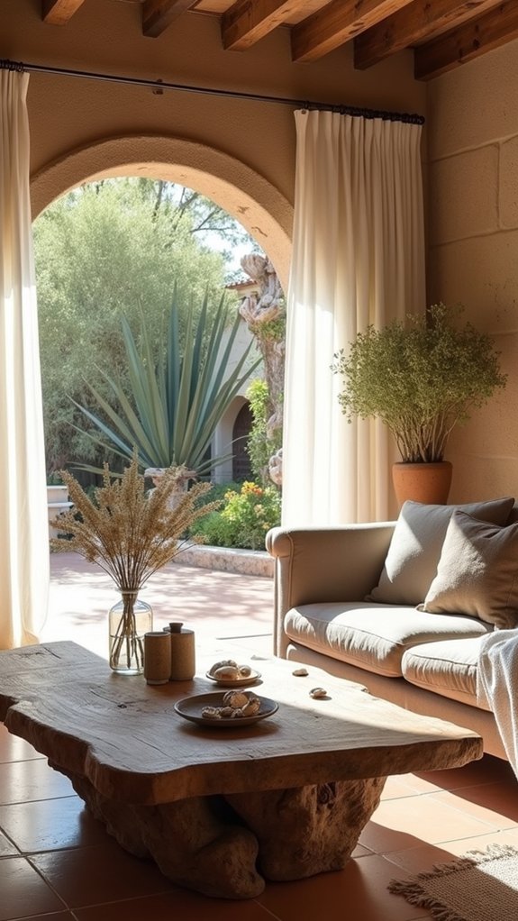 natural stone and driftwood