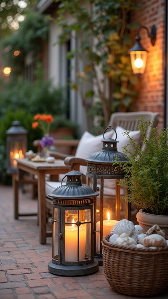 nautical lanterns create ambiance