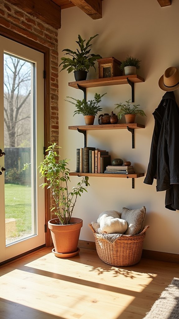 open shelving for decor